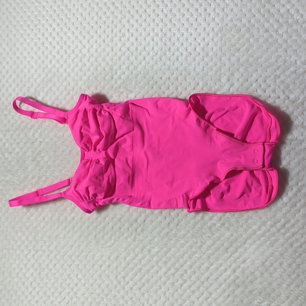 Skims Sculpting Bodysuit Brief With Snaps in Flamingo Pink - Picture 2 of 9